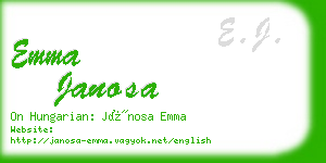 emma janosa business card